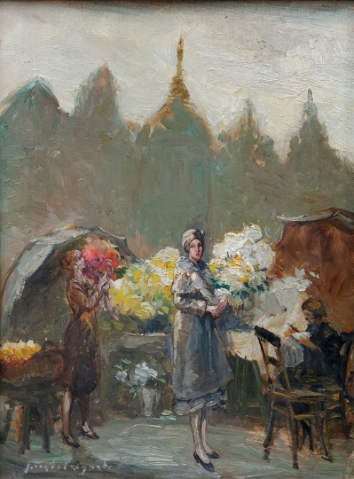 Schilderij van Belgische schilder Julien Van de Veegaete