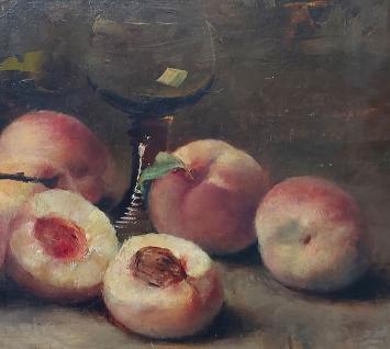 Julienne Geerts met een stilleven met fruit