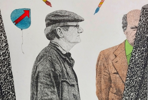 Jürgen Schneider met een épreuve d\'artiste