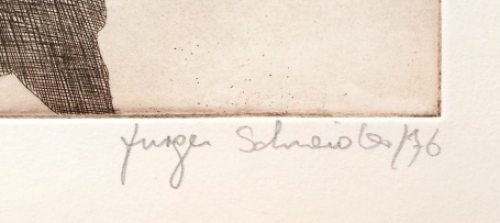 Grafisch werk uit 1976 van J. Schneider