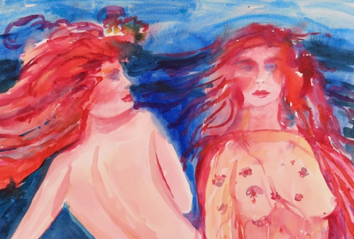 Fontijn, Jurjen met een aquarel