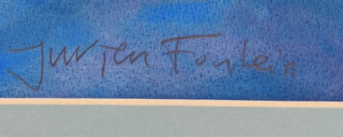 Aquarel, twee naakte zittende dames