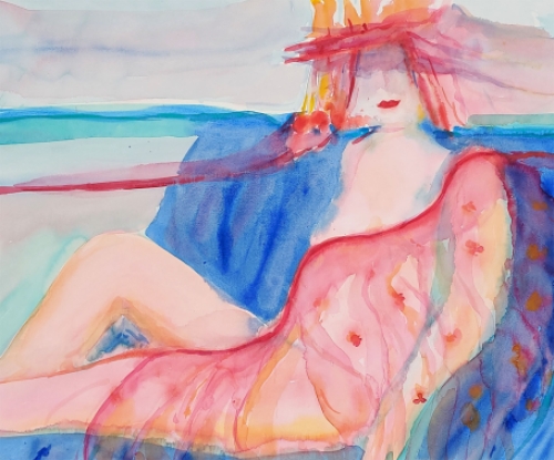 Fontijn, Jurjen met een aquarel