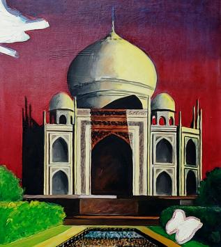 Schilderij van Oosters paleis