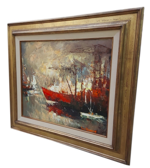 De drukte in de haven