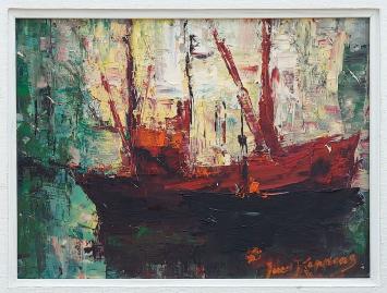 Schilderij op bord van de Belgische kunstschilder Jules Keppens kopen