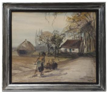 Schilderijtje op papier van Karel De Bondt kopen