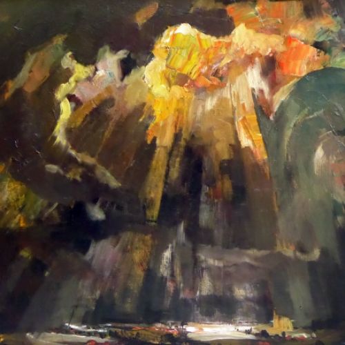 Schilderij van de Belgische kunstschilder Karel de Posson