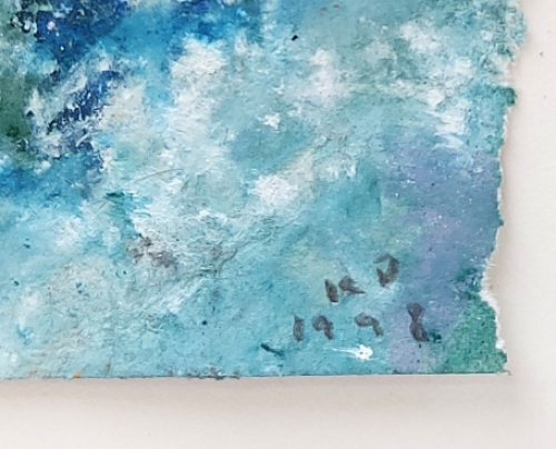 Belgische kunstenaar Karel Dierickx met een werkje uit 1998