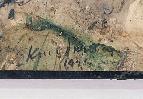 Mixed media uit 2007 van de Belgische kunstenaar Karel Dierickx