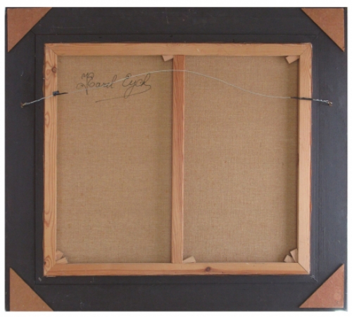 Winterlandschap bij valavond