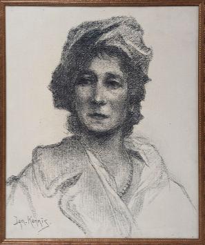 Ignace Kennis met een tekening van Mevrouw G.