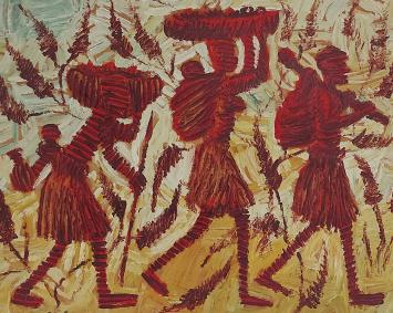 Congolese kunstschilder Mwenze Kibwanga