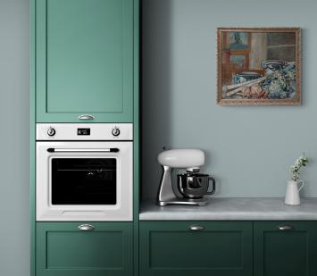 Stilleven met groenten en twee aarden potten op tafel