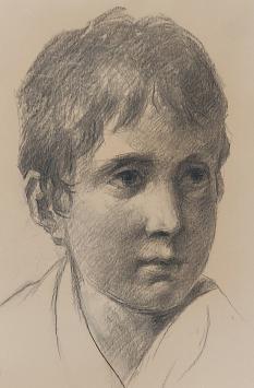 De Mechelse kunstenaar Ignace Kennis met een gesigneerde tekening