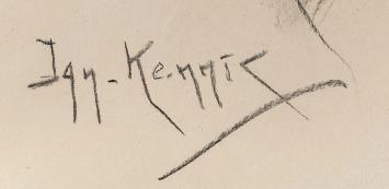 Tekening, lieflijk kinderkopje 1973