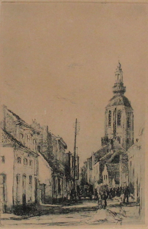 Ets van R. Malfliet kopen die de kloosterstraat voorstelt