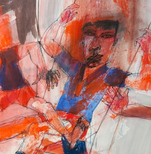 Schilderij van de Belgische kunstschilder Knut Kersse