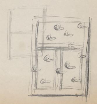 Tekening met titel, hedendaagse kunst