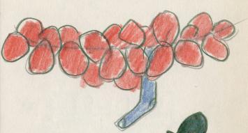 Schets van de kunstenaar Koen Theys