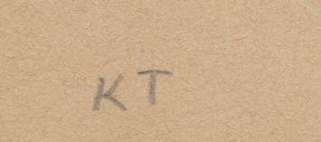 Tekening met monogram en datum
