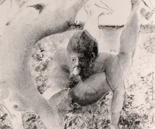 Een erotische litho van Dees de Bruyne en Jan Emiel Daele