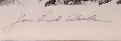 Dees de Bruyne met een litho