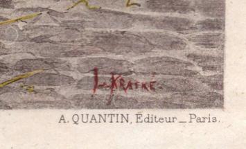 Twee dames met een jonge man aan de Post (1885)