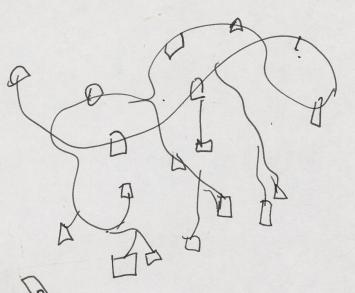 Tekening met titel, hedendaagse kunst