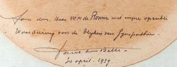 Tekening, dame met fijne haartooi 1939