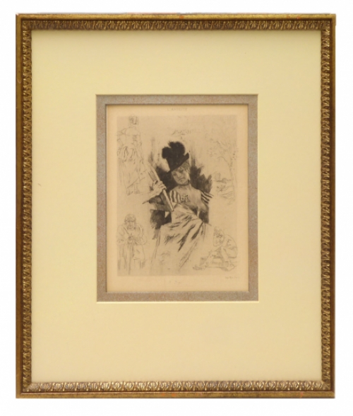 Etching van Félicien Rops