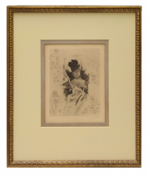 Félicien Rops met een ets Maturité