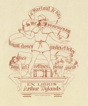 Ex libris, houtsnede van de graficus Léon Eygelshoven kopen