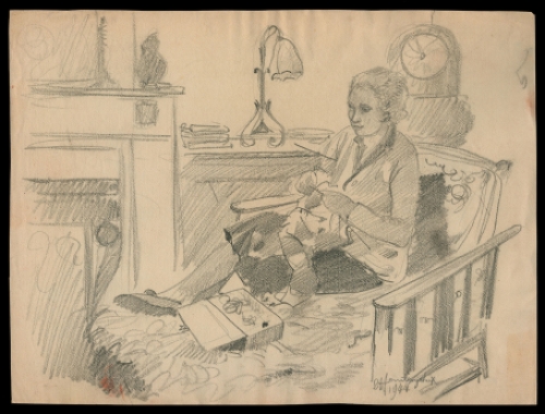 Tekening van Belgische kunstenaar Léopold Henderyckx