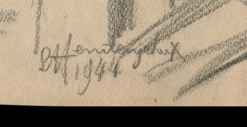 Potloodschets van L. Henderyckx uit 1944