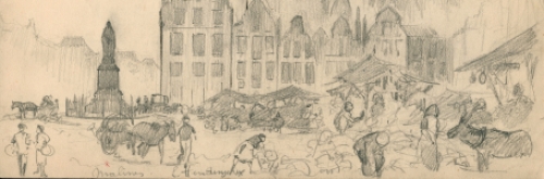 Léopold Henderyckx, tekening van Mechelen