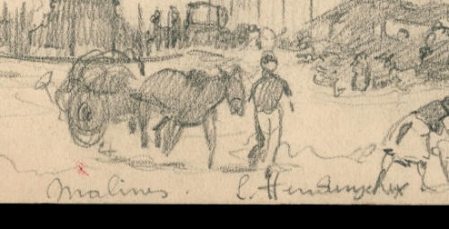 Potloodschets van L. Henderyckx