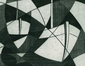 Figuratief abstract, twee boegen en masten 3/20