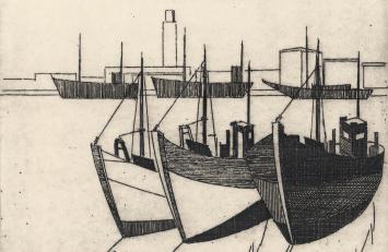 Gesigneerde ets van Léon Smets kopen