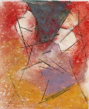 Abstractie lijnen en vlakken, Ets/monotype