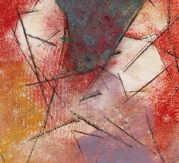 Abstractie lijnen en vlakken, Ets/monotype