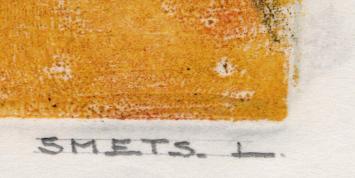 Abstractie lijnen en vlakken, Ets/monotype