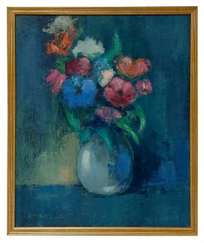 Bloemen geschilderd door kunstenaar Léon Smets