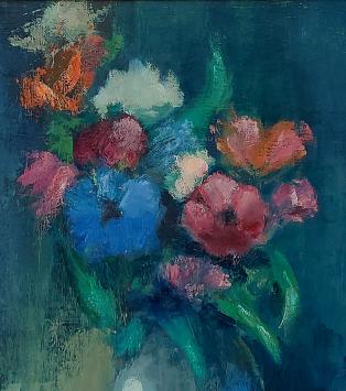 Bloemen in een vaas van L. Smets