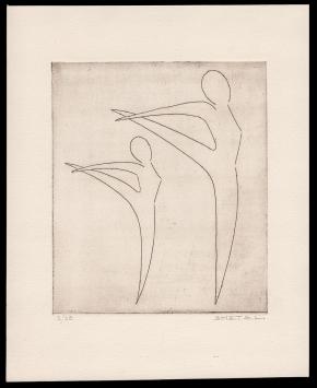 Abstracte ets van de Mechelse kunstenaar Léon Smets 