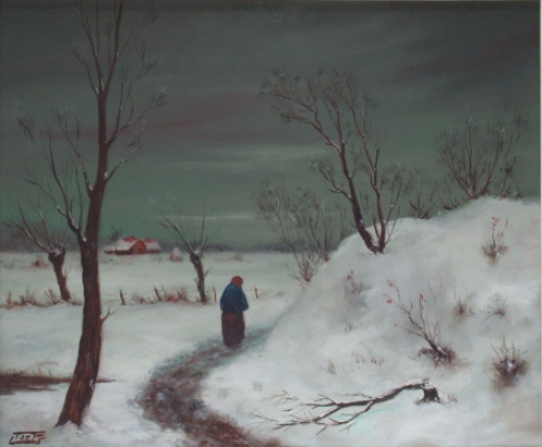 Schilderijtje van Leonardo Torfs