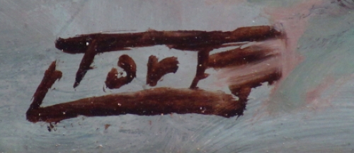 mini schilderijtje van Léon Savelbergs