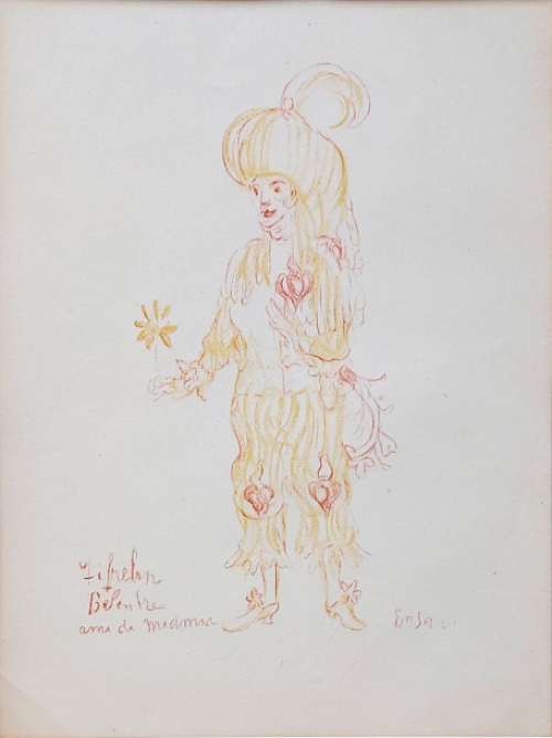 Litho uit 1929 van James Ensor uit \