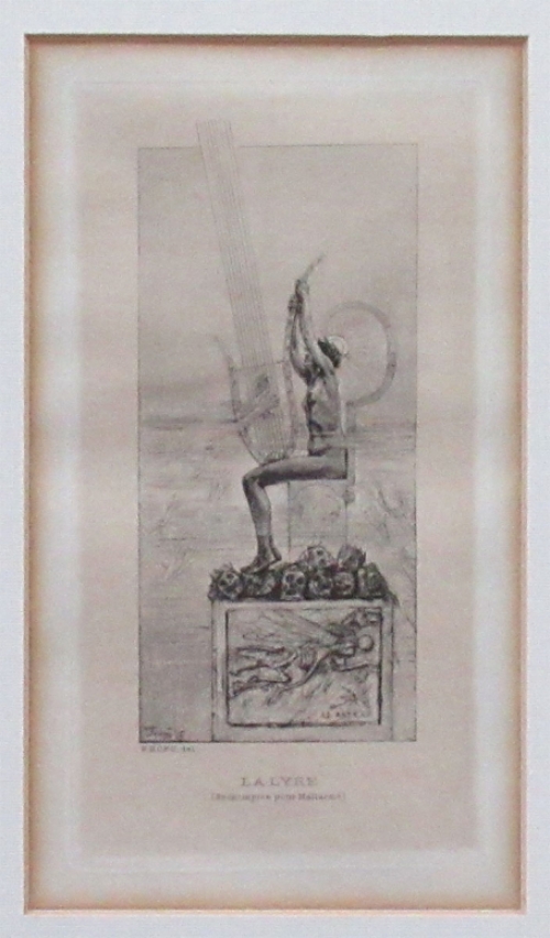Félicien Rops met een ets La Lyre
