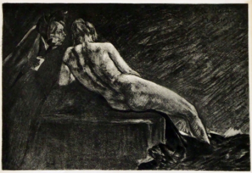 Félicien Rops met een heliogravure